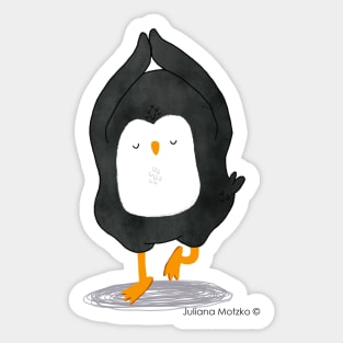 Yoga Penguin Sticker